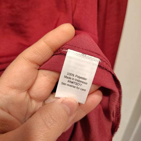 Nine West NWT Women's Fuchsia Hammered Satin Long Sleeve Top Sz XXL Career - Picture 6 of 8